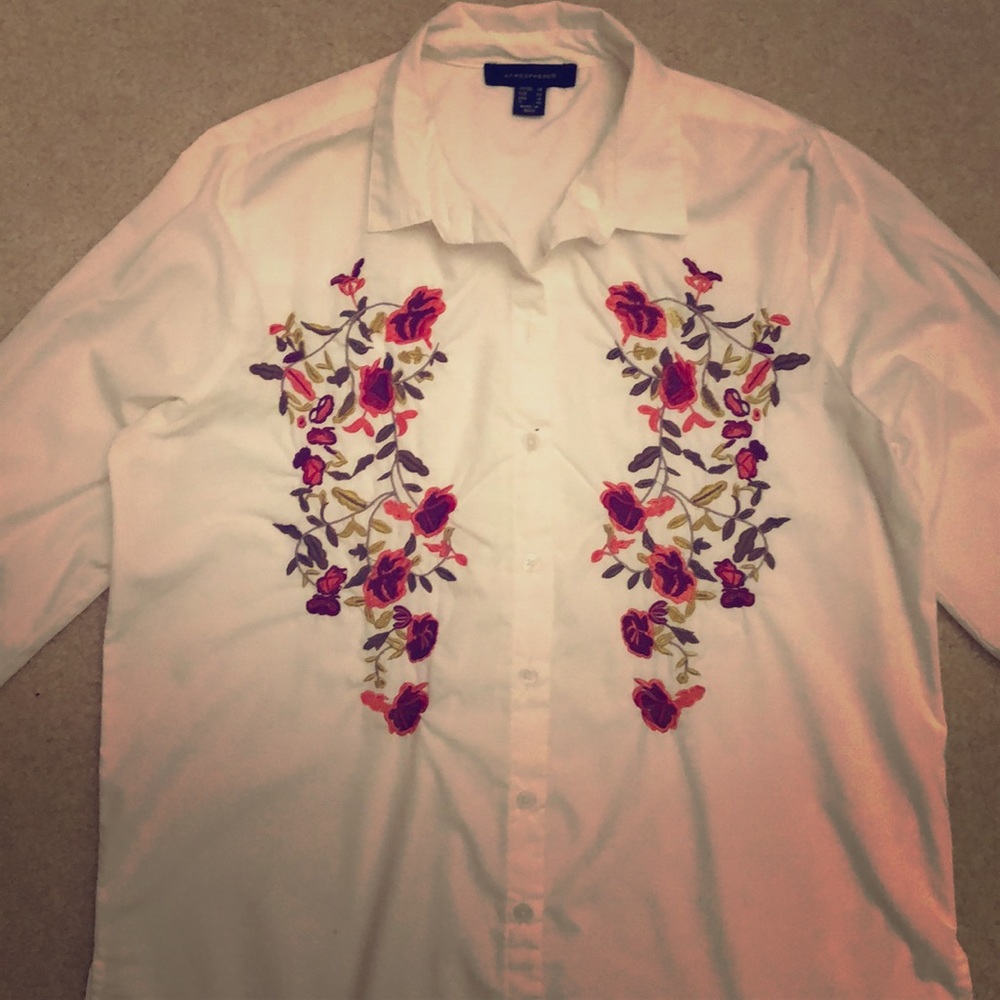 Button up top with embroidery